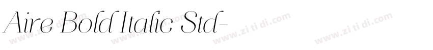 Aire Bold Italic Std字体转换